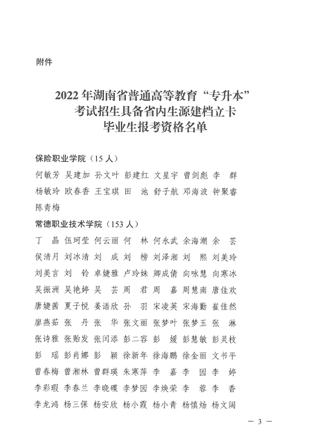 2022年湖南“專(zhuān)升本” 省內(nèi)生源建檔立卡畢業(yè)生報(bào)考資格審核結(jié)果的公示(圖3)