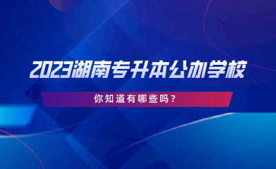 2023湖南專升本公辦學(xué)校，你知道有哪些嗎.png