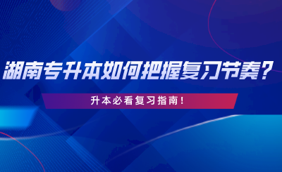 2024年湖南專升本如何把握復(fù)習(xí)節(jié)奏？升本必看復(fù)習(xí)指南.png