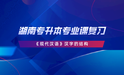 湖南專升本專業(yè)課復習｜《現(xiàn)代漢語》漢字的結(jié)構.png