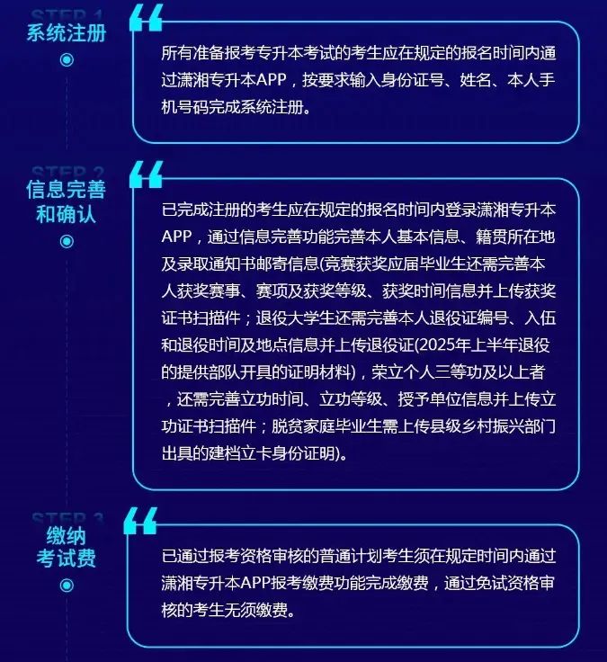 (考生APP端)湖南省普通高等學校專升本信息管理平臺系統(tǒng)操作指南