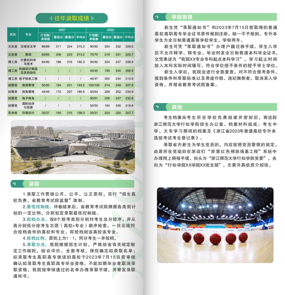 2023年浙江師范大學行知學院專升本招生簡章權威發(fā)布(圖4)