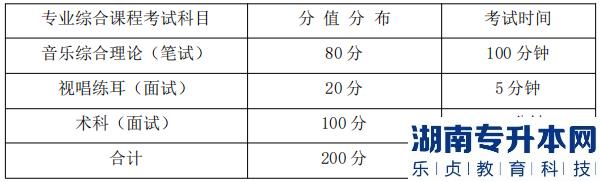 湖南信息學(xué)院專業(yè)綜合課程考試科目、分值分布及考試時(shí)間