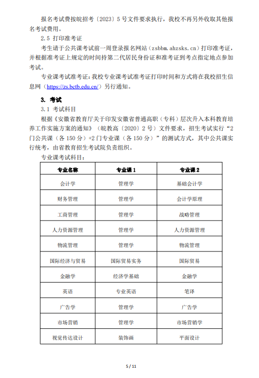 2023年蚌埠工商學(xué)院（原安徽財經(jīng)大學(xué)商學(xué)院）專升本招生章程(圖5)