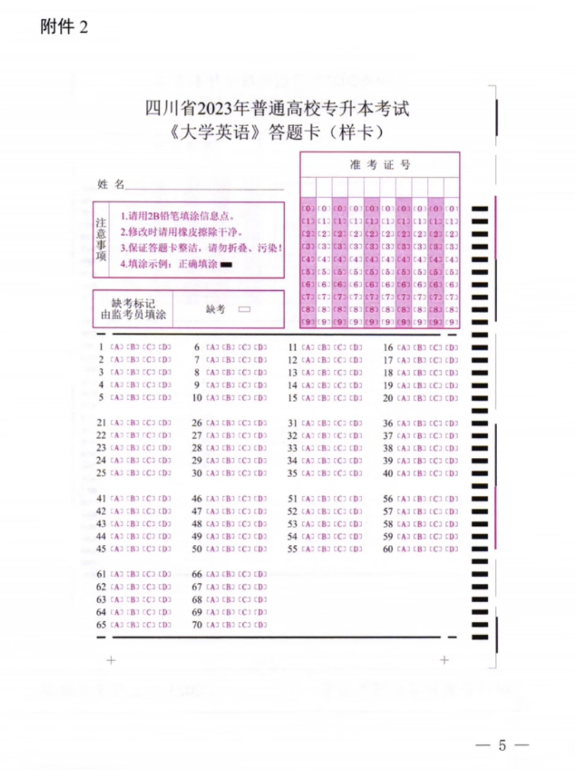 2023年四川專升本統(tǒng)考科目考試題型及分值公布！(圖5)