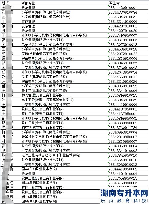 2023年阜陽師范大學(xué)專升本考試報(bào)名考生考生號(圖3)